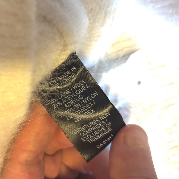 Off white, brown and gray stripe wool blend oversized sweater NWT - Picture 8 of 10